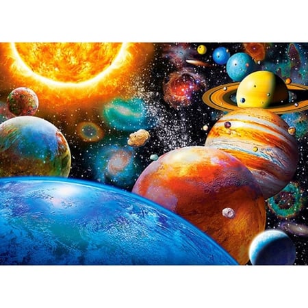 Puzzle les planetes et le systeme solaire 300 pieces - collection espace / univers - castorland