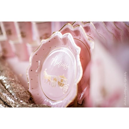 8 Assiettes Princesse Rose