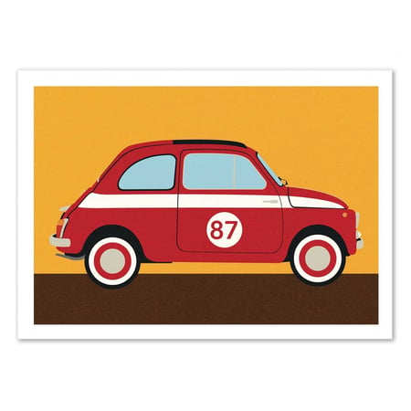 Affiche 50x70 cm - Fiat 500 Nuova Abarth - Rosi Feist
