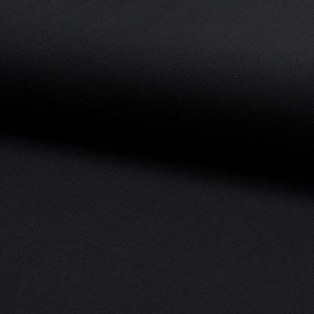 Tissu Jersey Piqué de coton spécial Polo Noir