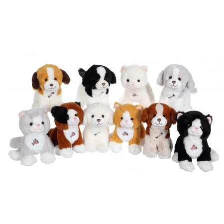 Peluche Dogz kats sonores 18 cm chat blanc- Peluche et