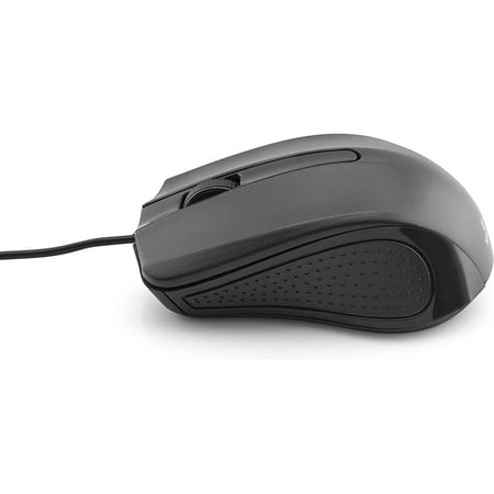 Souris optique filaire MediaRange - 3 boutons - 1000Dpi - Plug and Play -Noire