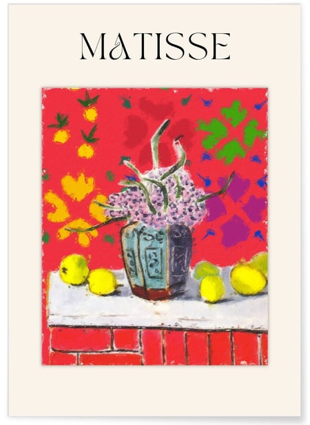 Poster Matisse - Nature morte rouge | A3 : 29,7x42cm
