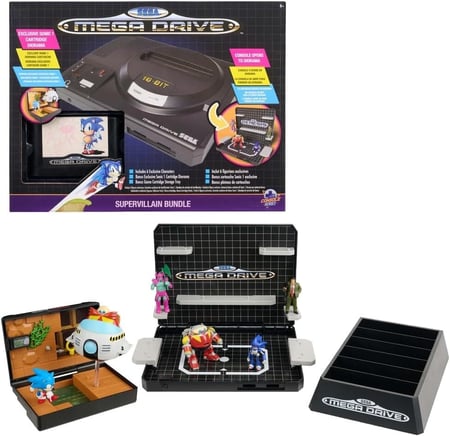 Figurine Console Heroes – Sonic Boss Bundle – Console Mega Drive et diorama cartouche
