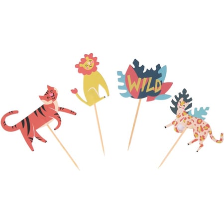 Kit 24 Caissettes et Déco Cupcakes - Animaux de Safari