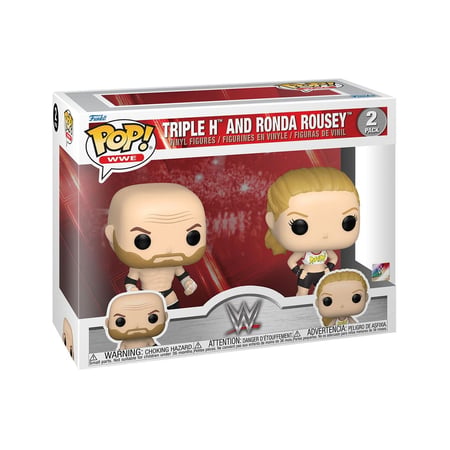 WWE - Pack 2 figurines POP! Rousey/Triple H 9 cm