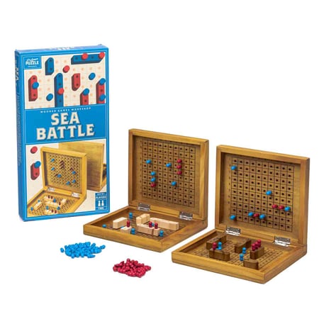 Bataille navale – Jeu en bois - Professor Puzzle - Bleu