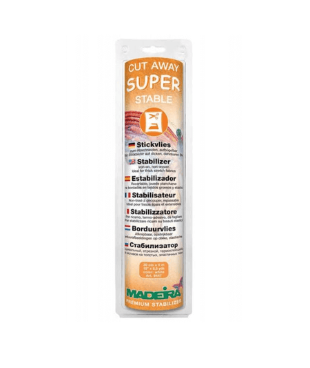 Stabilisateur pour tissus épais - Cut Away Super Stable - 30cm x 5m - Madeira Blanc vendu par 50 cm