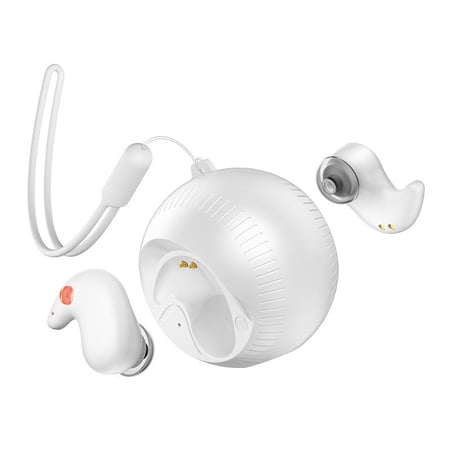 Ecouteurs Bluetooth Rose Sans Fil HiFi Stéréo Étanche IPX5 Avec Boîtier De Charge Blanc YONIS