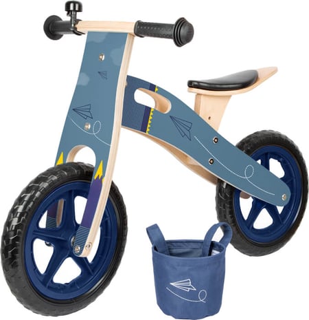 Draisienne Avion de papier bleu