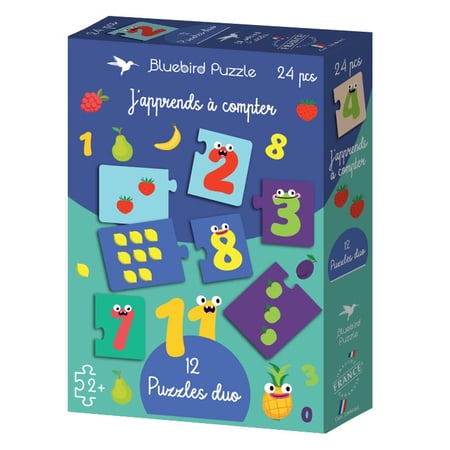 Puzzle 24 pièces - Puzzles duo - J'apprends à Compter - Bluebird Puzzle