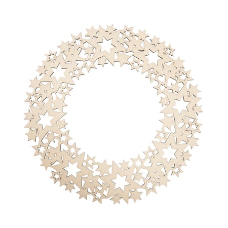 Cour.d'ornement bois,FSC MixCred, ø35cm, nature, 10 pièces, avec traverses,4,8cm,boîte 1kit