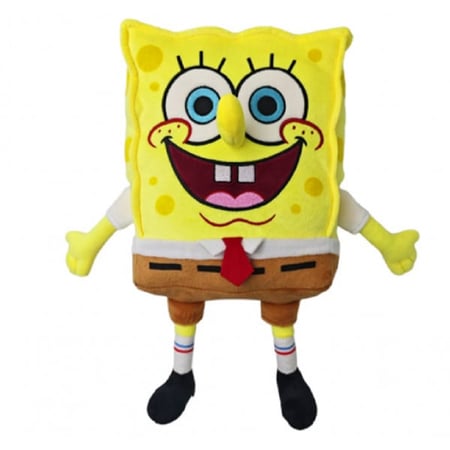 Peluche bob l'éponge 23 cm - grand doudou licence bob l'éponge - SIMBA