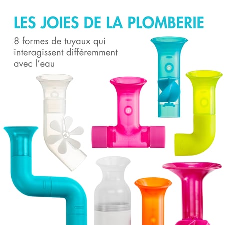BUNDLE Ensemble de jeux de tuyaux et roues pour le bain 13 pcs