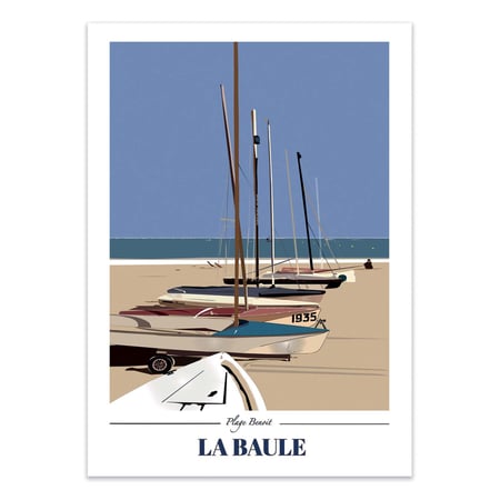 Affiche 50x70 cm - La Baule - LPX Illustration