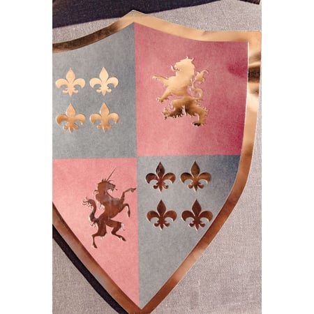 Plaque Murale Décorative Style Bouclier - Ballymena - Hauteur 17,5 Cm - Multicolore