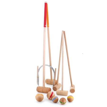 Croquet famille 2 adultes et 3 enfants - Vilac