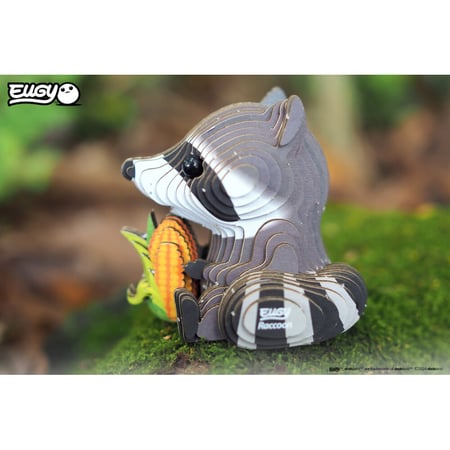 EUGY Raptor – Puzzle 3D Dinosaure N° 065 – Jouet Créatif En Carton Recyclé – Pour Enfants Dès 6 Ans Et Adultes Jusqu'à 99 Ans – Puzzle Éducatif Et Écologique