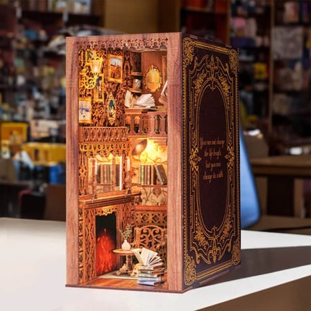 Acheter Book nook - Le Monde de Vincent Van Gogh - Maquette en bois pour adultes à monter soi-même de la marque Orygone