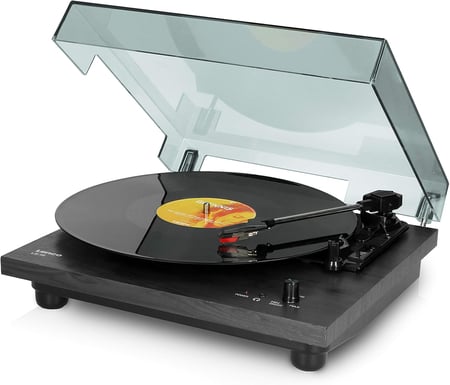 Platine vinyle 33 et 45 tours haut parleur intégrés Lenco LS10 noir