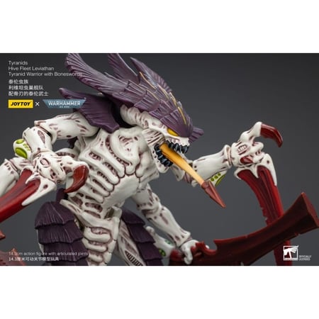 Warhammer 40k - Figurine 1/18 Tyranids Hive Fleet Leviathan Tyranid Warrior avec Boneswords 12 cm - Joy Toy (CN)- Figurines - Produits Dérivés Films et Séries