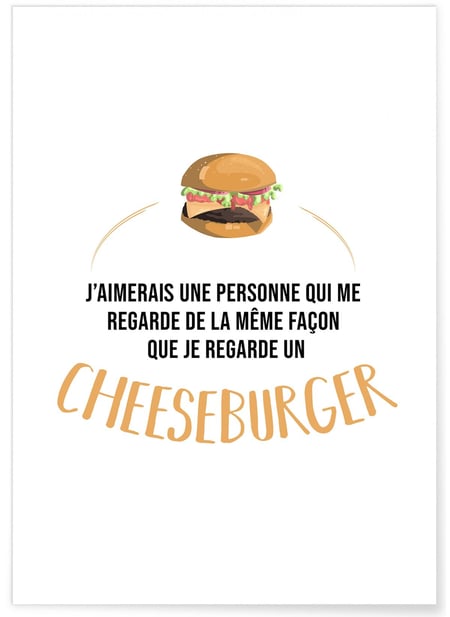 Affiche 'J'aimerais une personne...' | A3 : 29,7x42cm