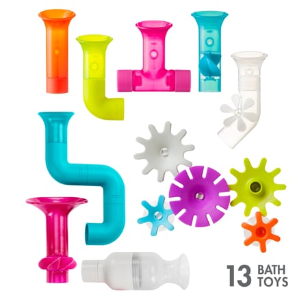 BUNDLE Ensemble de jeux de tuyaux et roues pour le bain 13 pcs