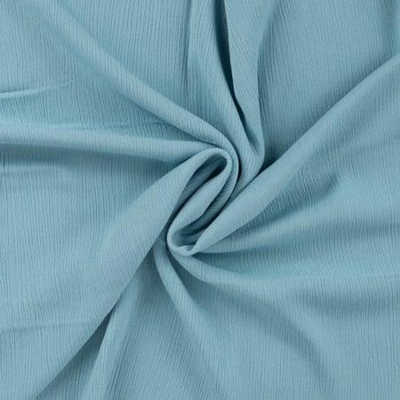 Tissu Crépon de Viscose uni Bleu ciel