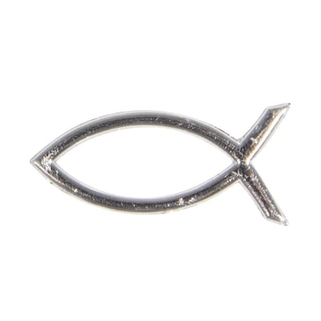 Motifs de cire chrétien Poisson, argent, 4x2cm, 1 pce