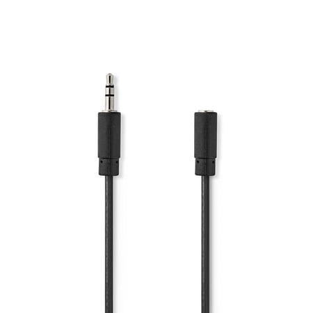 Nedis Câble rallonge audio jack 5 m connecteurs mâle vers femelle Noir