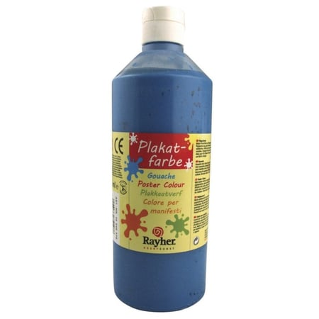 Encre pour affiches, Flacon 500 ml, bleu royal