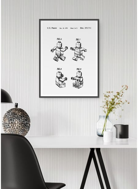 Affiche Brevet Lego | A3 : 29,7x42cm- Imagerie Murale - Encadrement ...