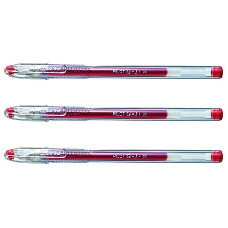 Stylo gel G-1 point fine 0,5mm tracé 0,3mm rouge Rouge Pilot