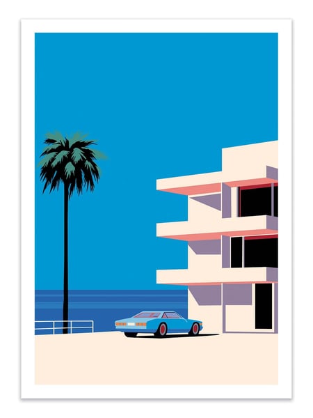 Affiche 30 x 40 cm - Seaview parking - Vistas Studio