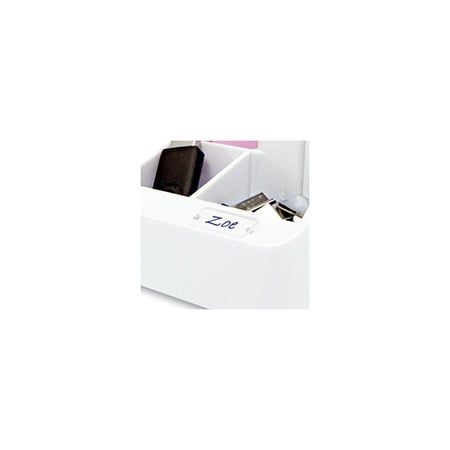 Ziyonix Organisateur De Bureau 4 Compartiments Amovibles - Range Télécommandes, Pot à Crayons, Accessoires Blanc