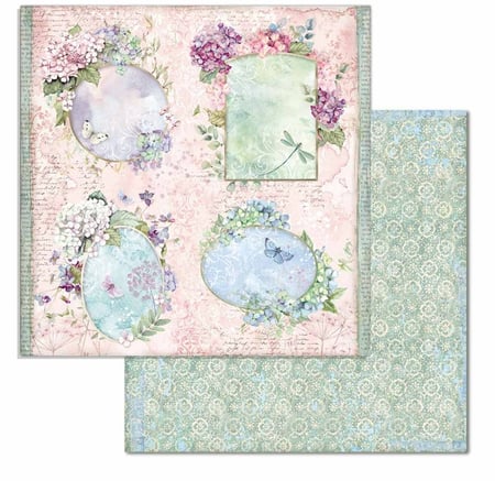 Papier Scrapbooking Stamperia Sea Land - Pad 10 Feuilles 20,3x20,3 Cm - Motifs Marins & Océan