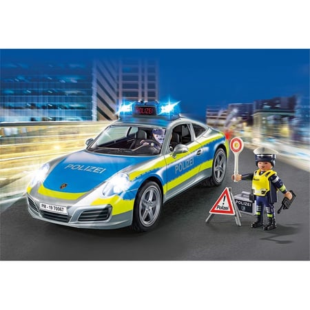 Porsche Carrera GT Police Joustra Années 60 – Voiture En Tôle Lithographiée – Rare