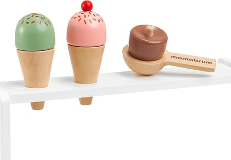 Marchande de Glaces Mamabrum Marchande Enfant en Bois 3 ans Jouet Marchande avec Accessoires Jouer a la marchande Faire comme les grands Jeux d imagination Cultura