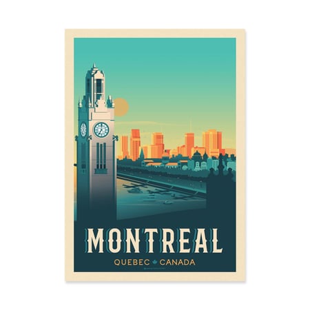 Affiche 50x70 cm - Montreal - Olahoop Travel Posters