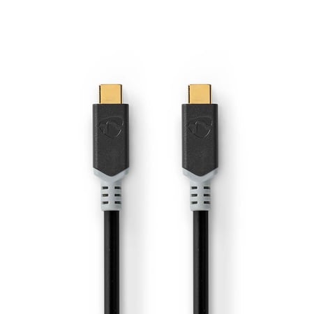 Nedis Câble USB-C Mâle vers USB-C Mâle 100W 20 Gbps 4K 2m Noir