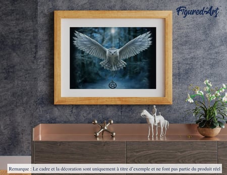 Peinture par Numéro Figured'Art - Chouette porteuse de croix - Kit de Loisir Créatif DIY Numéro d'Art Complet - 40x50cm sans châssis en bois