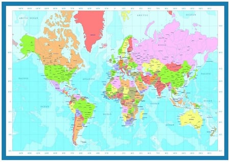Puzzle 1000 pièces - Carte du monde - Eurographics