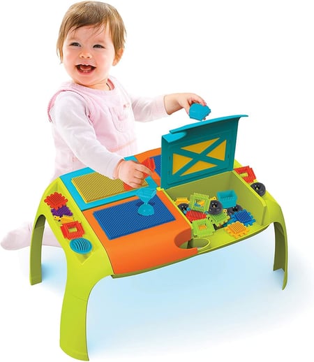 BLOKO Cofanetto 50 Pezzi Spazio - Mattoncini Da Costruzione Per Bambini 12+ Mesi Con 2 Statuette, Made In Europe