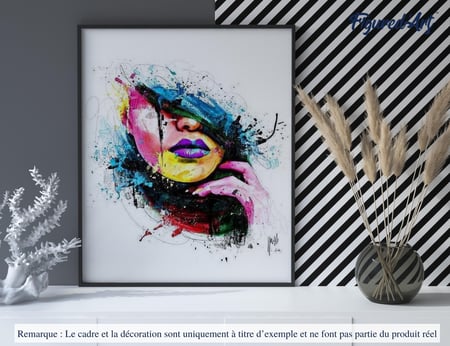 Peinture par Numéro Figured'Art - Visage de Femme - Kit de Loisir Créatif DIY Numéro d'Art Complet - 40x50cm sans châssis en bois