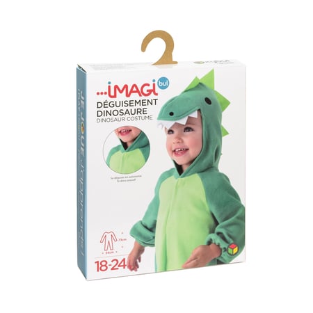 Déguisement Dinosaure Pour Enfant 2-4 Ans – Combinaison Complète Avec Capuche, élastiques, Polyester