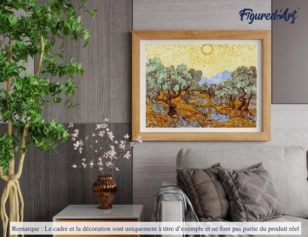 Peinture par Numéro Figured'Art - Van Gogh St Remy Oliviers - Kit de Loisir Créatif DIY Numéro d'Art Complet - 40x50cm sans châssis en bois