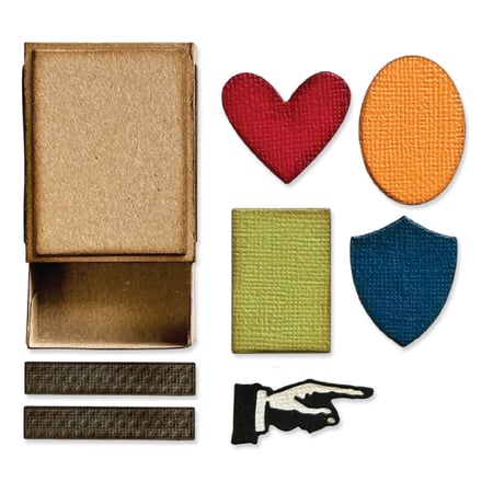 Matrices de découpe - Boîte d'allumettes - 10 dies Thinlits - Tim Holtz - Sizzix