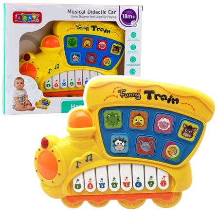 Piano Éducatif Électrique Locomotive Jaune Pour Bébé