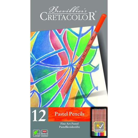 Crayons de couleur pastel - Boîte métal - 12 couleurs - Cretacolor - Pastel Pencils