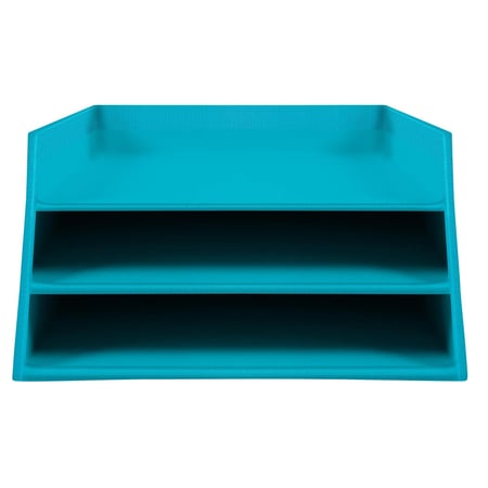Bac à Courrier 3 Niveaux Acrimet - Plastique Transparent, Charge Frontale A4, Organiseur Bureau - 4
